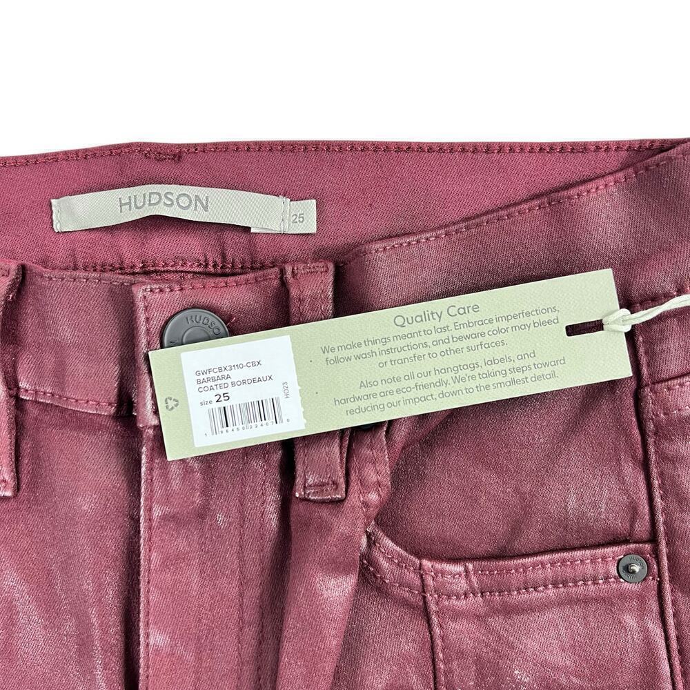 New Women’s Hudson Barbara High-Rise Baby Bootcut Jean w/ Slit Hem Size 25 - Picture 3 of 11